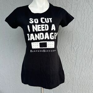Boxer Craft “So Cut I Need A Bandage” fitted tee Black L EUC